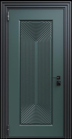 Входная термодверь с металлофиленкой и порошковым окрашиванием RAL 6012 (тип №2) Входная термодверь с металлофиленкой и порошковым окрашиванием RAL 6012 (тип №2)